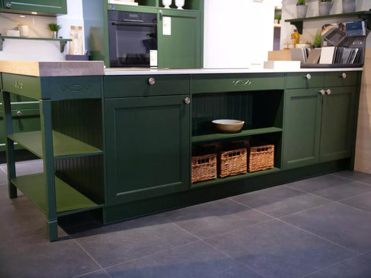 Kitchen Systemat AV 6035 Real Wood Lacquered Chrome Oxide Green