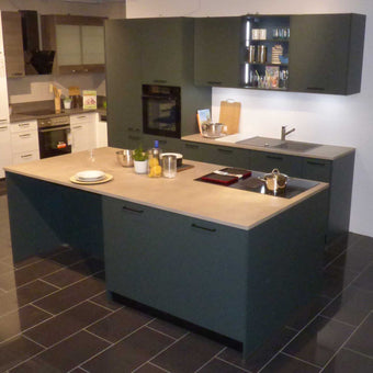 Einbauküche Win Melaminharz Dunkelgrün