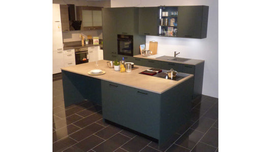 Einbauküche Win Melaminharz Dunkelgrün