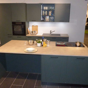 Einbauküche Win Melaminharz Dunkelgrün