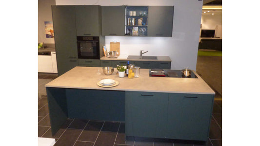 Einbauküche Win Melaminharz Dunkelgrün