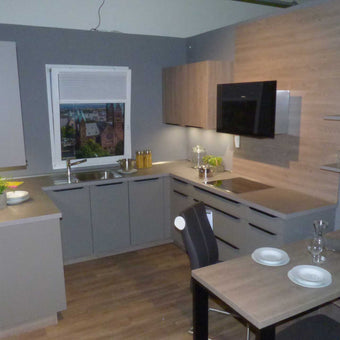 Küche Easytouch Lacklaminat Taupegrau