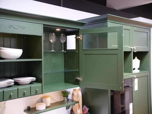Kitchen Systemat AV 6035 Real Wood Lacquered Chrome Oxide Green