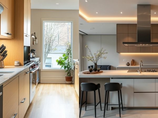 Offene und geschlossene Küchen im Vergleich