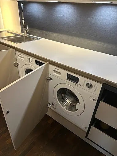 Einbauküche SLX-CD Keramik Syros Blanc Weiß Grau Lack Achatgrau Samtmatt Eiche Onyx Schwarz Inklusive E-Geräte