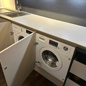 Einbauküche SLX-CD Keramik Syros Blanc Weiß Grau Lack Achatgrau Samtmatt Eiche Onyx Schwarz Inklusive E-Geräte