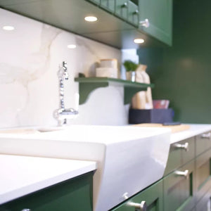Kitchen Systemat AV 6035 Real Wood Lacquered Chrome Oxide Green