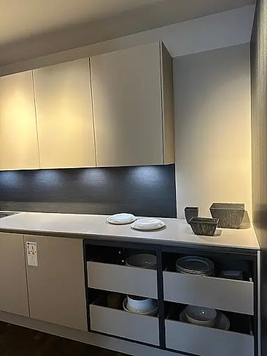 Einbauküche SLX-CD Keramik Syros Blanc Weiß Grau Lack Achatgrau Samtmatt Eiche Onyx Schwarz Inklusive E-Geräte
