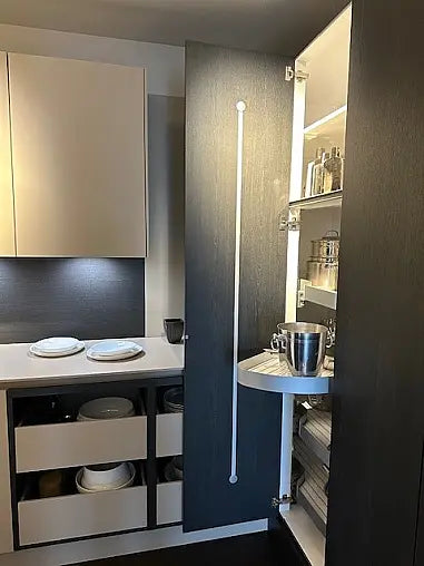 Einbauküche SLX-CD Keramik Syros Blanc Weiß Grau Lack Achatgrau Samtmatt Eiche Onyx Schwarz Inklusive E-Geräte