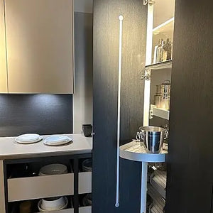 Einbauküche SLX-CD Keramik Syros Blanc Weiß Grau Lack Achatgrau Samtmatt Eiche Onyx Schwarz Inklusive E-Geräte