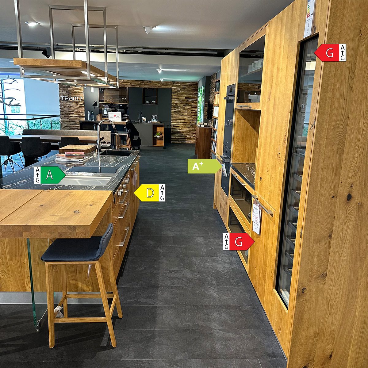 Einbauküche Loft Vollholz Wildeiche Naturöl Inklusive E-Geräte