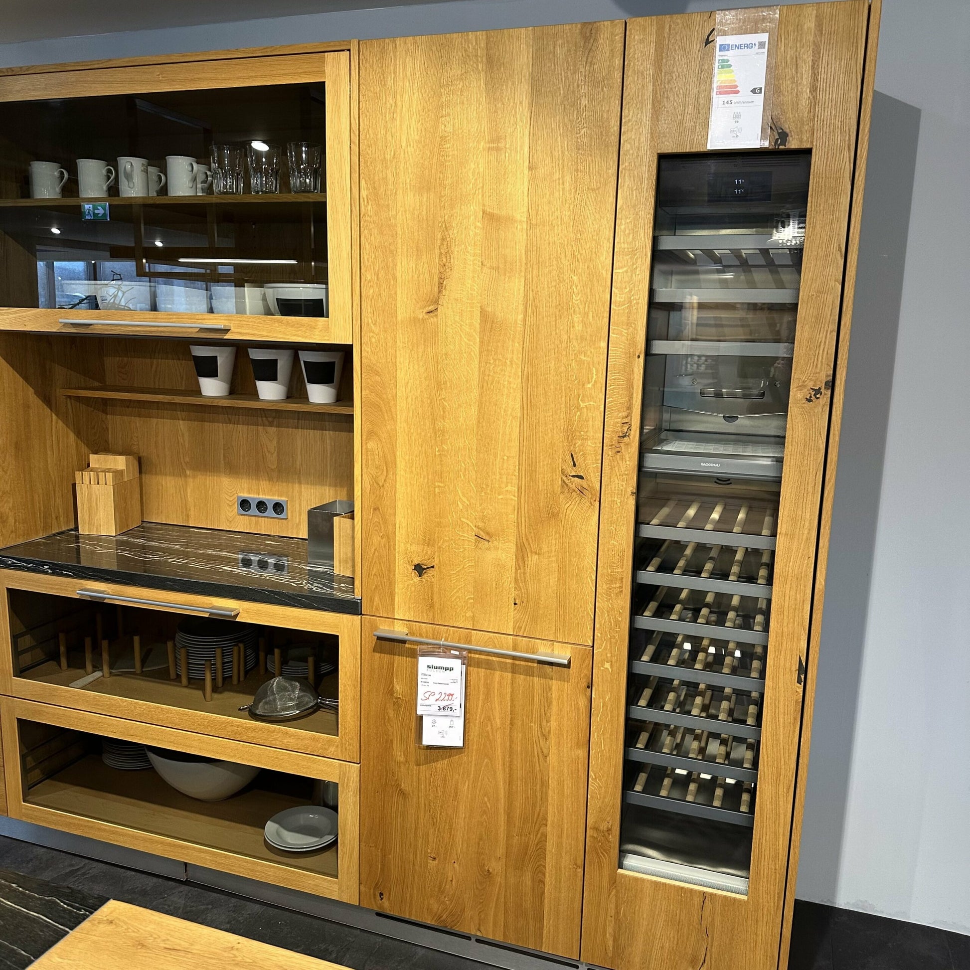 Einbauküche Loft Vollholz Wildeiche Naturöl Inklusive E-Geräte