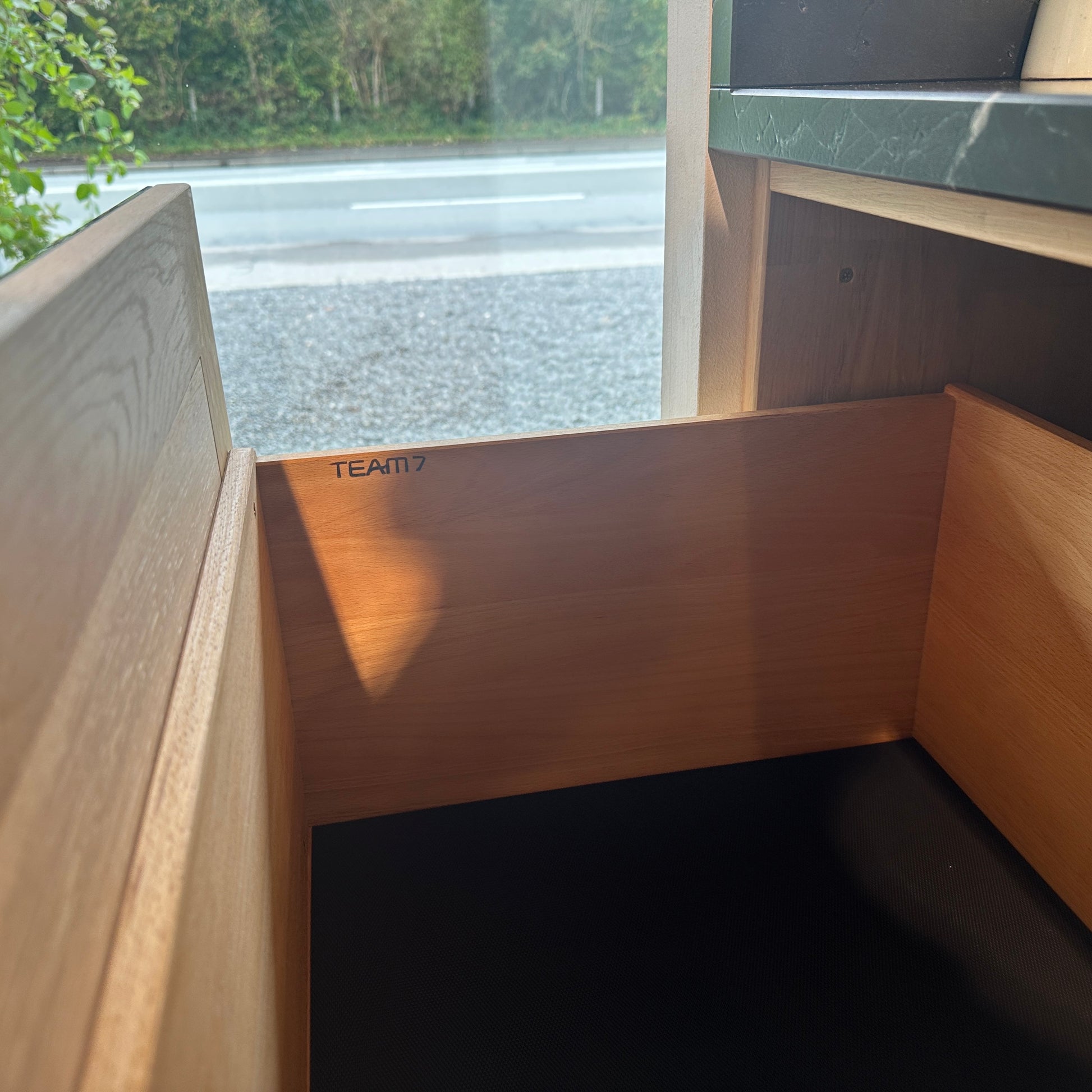 Küche Eiche Weiß Geölt Und Glas Schwarz Matt