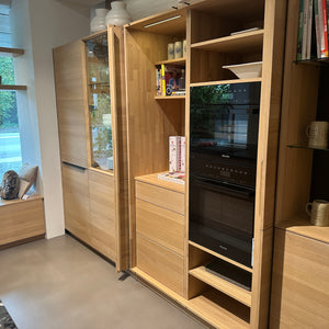 Küche Eiche Weiß Geölt Und Glas Schwarz Matt