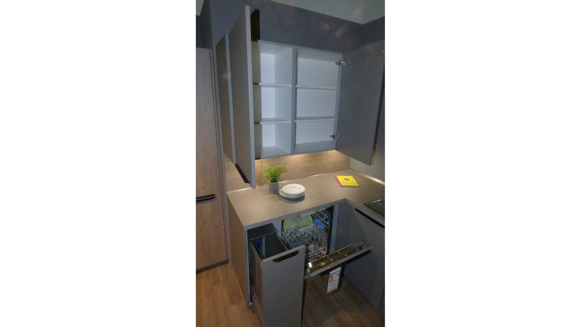 Küche Easytouch Lacklaminat Taupegrau