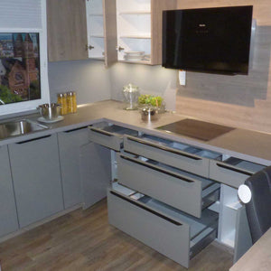 Küche Easytouch Lacklaminat Taupegrau