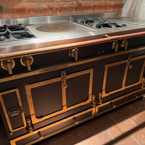 Kombinationsofen Chateau 150 Glänzendes Messing Und Mattschwarz