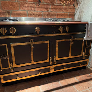 Kombinationsofen Chateau 150 Glänzendes Messing Und Mattschwarz