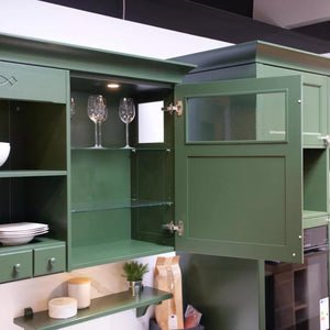 Kitchen Systemat AV 6035 Real Wood Lacquered Chrome Oxide Green