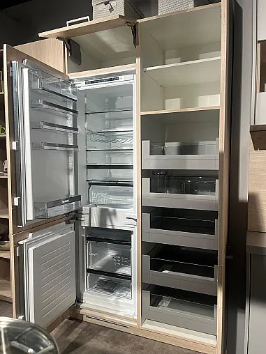 Inselküche Fashion 406 Holzoptik Und Hellgrau