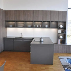 Kitchen Ceres 233 fronts wood look peat oak lava brown 