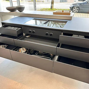 Einbauküche B3 Laminat 17 Graphit Grau 95 Anthrazit Inklusive Spüle Und E-Geräte