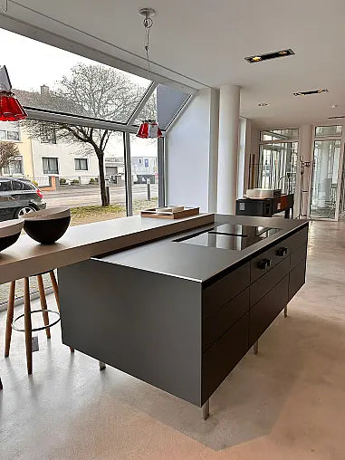 Einbauküche B3 Laminat 17 Graphit Grau 95 Anthrazit Inklusive Spüle Und E-Geräte