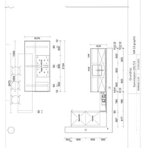 Einbauküche B3 Laminat 17 Graphit Grau 95 Anthrazit Inklusive Spüle Und E-Geräte